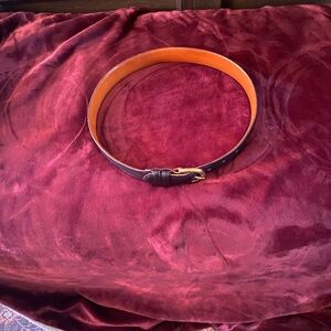 Coach Black and Tan Leather Belt